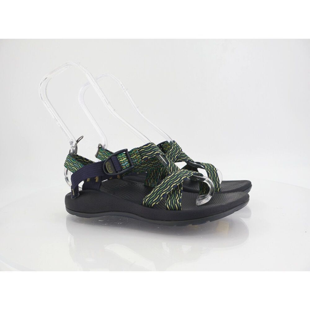 Chaco Ecotread Women Z1  Sandal Size 5 Green Yellow Hike Trail Camp Water Sports